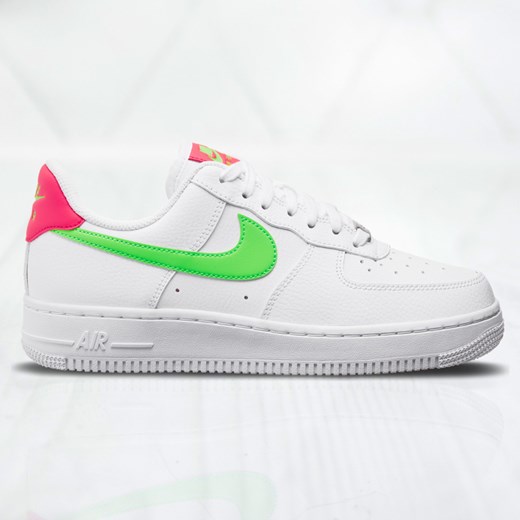 Buty sportowe damskie Nike air force wiązane bez wzorów na płaskiej podeszwie