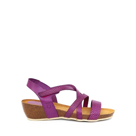 Skórzane sandały w kolorze fioletowym