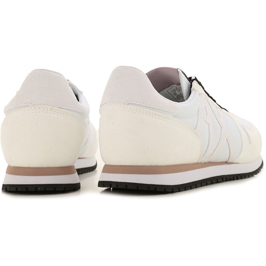 Buty sportowe damskie Emporio Armani w stylu casual młodzieżowe białe skórzane 
