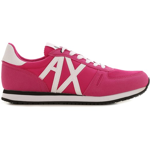 Buty sportowe damskie Emporio Armani w stylu casual młodzieżowe różowe na wiosnę 