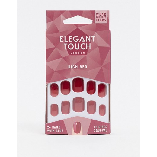 Elegant Touch – Rich Red – Sztuczne paznokcie-Wielokolorowy