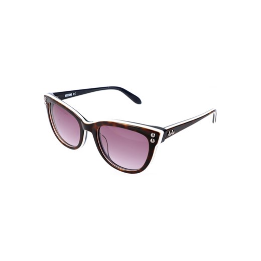 Moschino Damskie okulary przeciwsłoneczne kolorze biało-fioletowo-brązowym