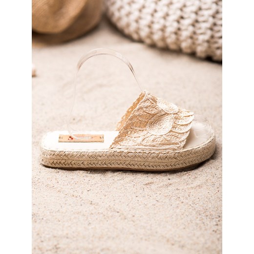Espadryle damskie CzasNaButy bez zapięcia na platformie zamszowe