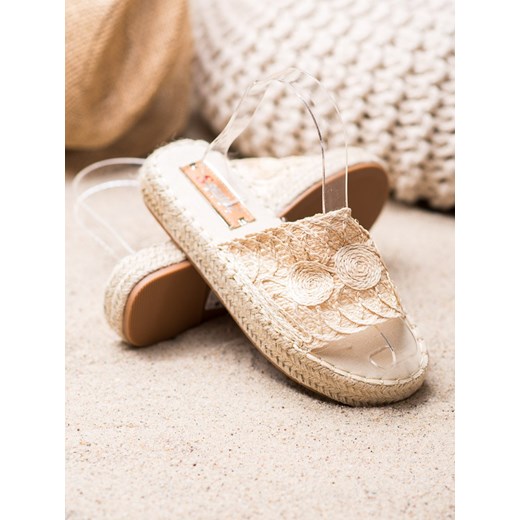 Espadryle damskie CzasNaButy casual bez zapięcia zamszowe na platformie