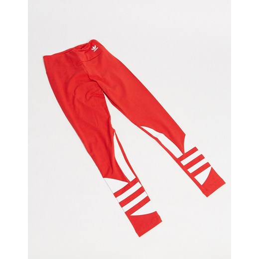 adidas Originals – adicolor – Czerwone legginsy-Czerwony