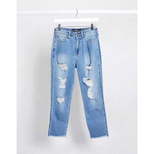 Jeansy damskie niebieskie Hollister