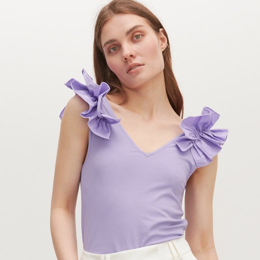 Bluzka damska Reserved fioletowa młodzieżowa 