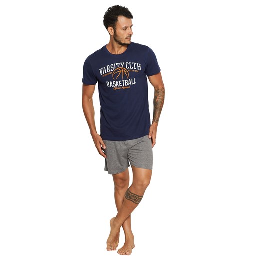 Piżama Męska Model Range 37848-59X Navy/Grey