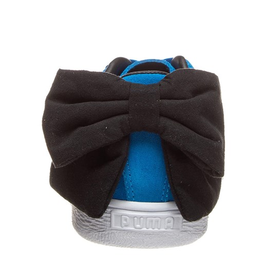 Skórzane sneakersy "Suede Bow Block" w kolorze czarno-niebieskim