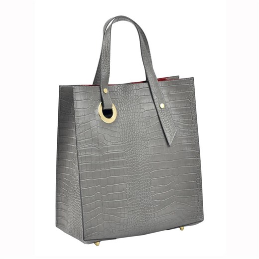 Shopper bag Luka bez dodatków elegancka z tłoczeniem do ręki 