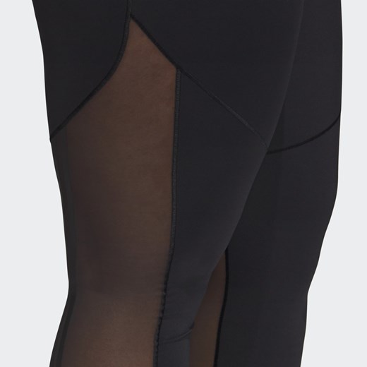 Believe This 3-Stripes Mesh Long Tights (Plus Size)  adidas 1X 