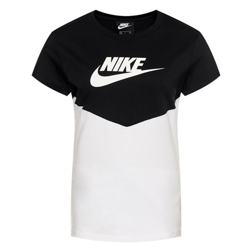 Bluzka damska wielokolorowa Nike z napisami z okrągłym dekoltem w sportowym stylu 