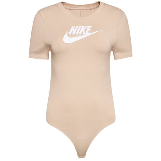 Bluzka damska Nike beżowa z okrągłym dekoltem 