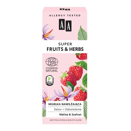 Aa Super Fruits&Herbs Mgiełka Nawilżająca Detox + Odświeżenie Natural 50 Ml  AA  wyprzedaż Drogerie Natura 