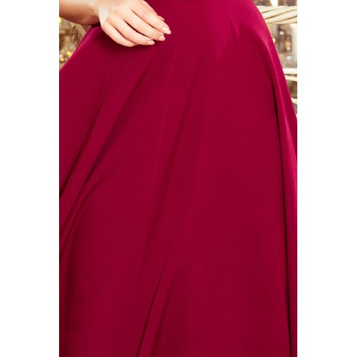 Czerwona sukienka Ptakmoda.com maxi z dekoltem w serek 