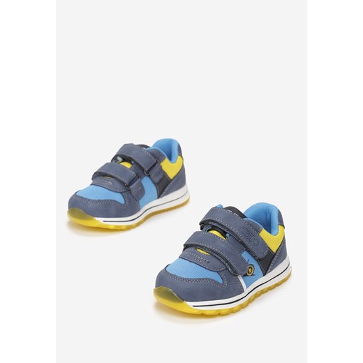 Buty sportowe dziecięce Born2be niebieskie bez wzorów na rzepy 