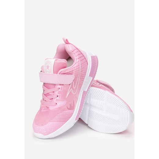Buty sportowe dziecięce Born2be na rzepy różowe 