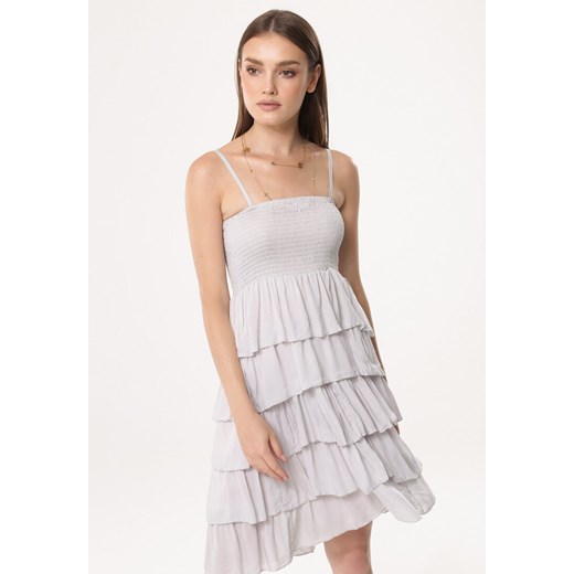 Born2be sukienka na wiosnę casual mini rozkloszowana