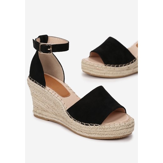 Espadryle damskie Renee z klamrą gładkie eleganckie 