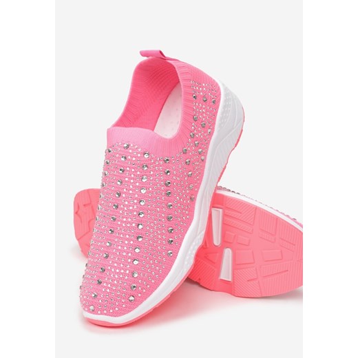 Buty sportowe damskie różowe Renee sneakersy w stylu młodzieżowym płaskie 