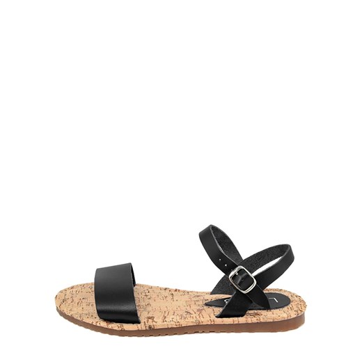 Skórzane sandały w kolorze czarnym