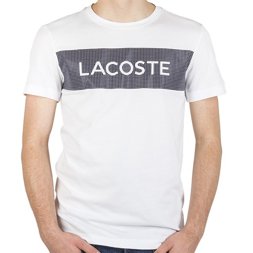 T-shirt męski Lacoste z krótkim rękawem z bawełny 