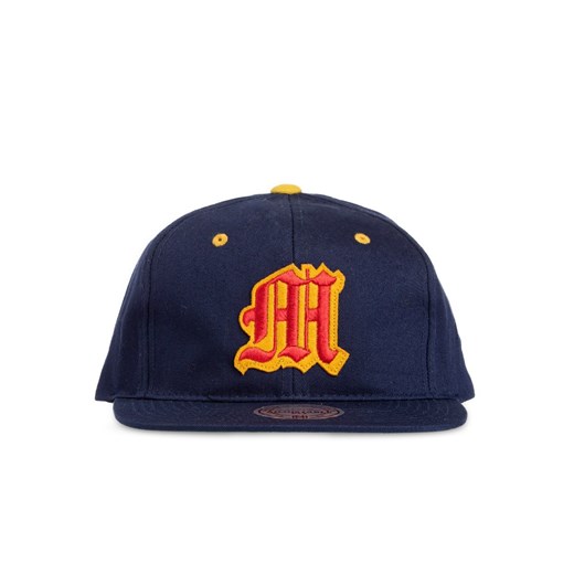 Czapka Mitchell & Ness Monogram Strapback Leather granatowa