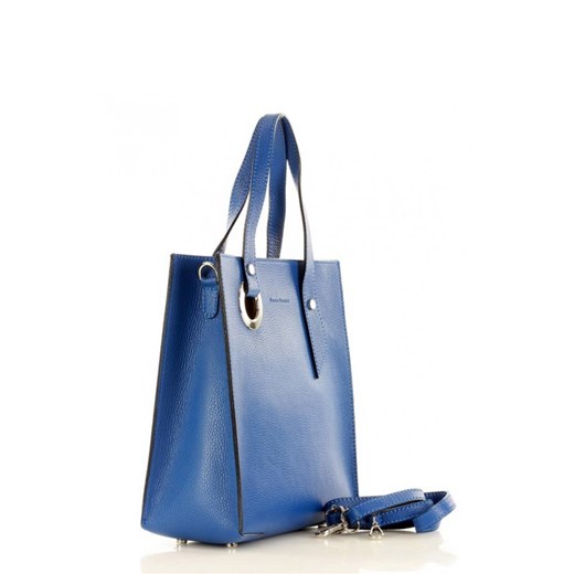 Designerska torebka skórzana shopper Marco Mazzini S216i Blue  Mazzini uniwersalny Bomawika