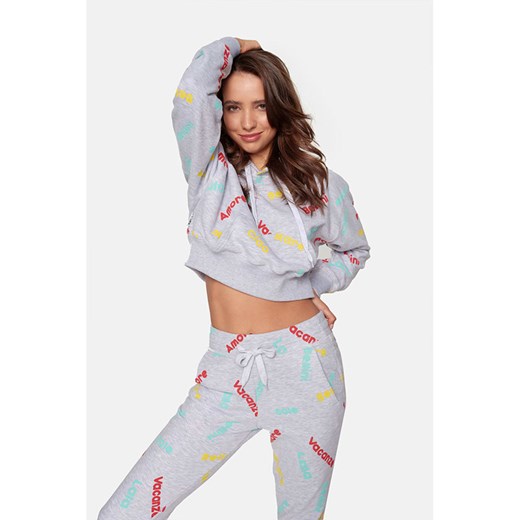 Bluza "Ciao" w kolorze szarym ze wzorem