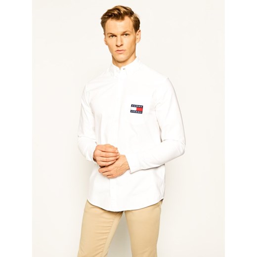 Tommy Jeans Koszula Oxford DM0DM07895 Biały Regular Fit