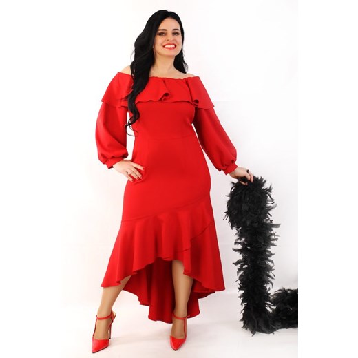 Sukienka Hiszpanka, czerwona   42 wyprzedaż Oscar Fashion 
