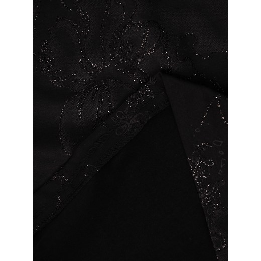 Sukienka Rita, elastyczna z połyskiem czarna, czarny brokat   52 Oscar Fashion