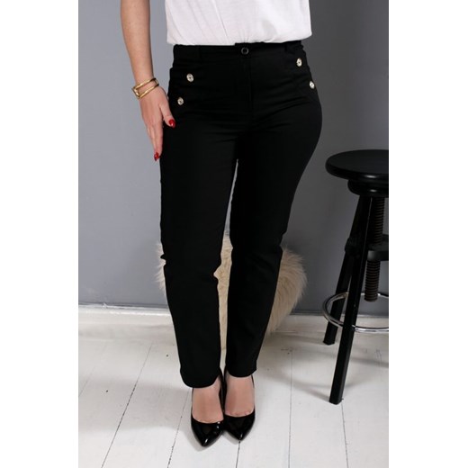 Eleganckie spodnie EWELINA Plus Size czarne   44 Oscar Fashion