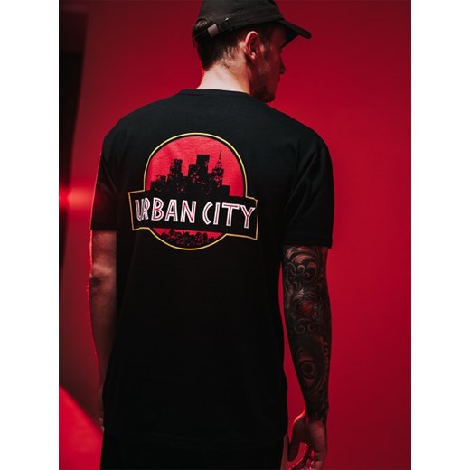 T-shirt męski Urbancity z napisami z krótkim rękawem 