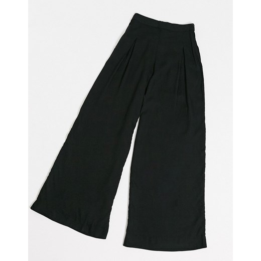 Monki – Plisowane spodnie-Czarny