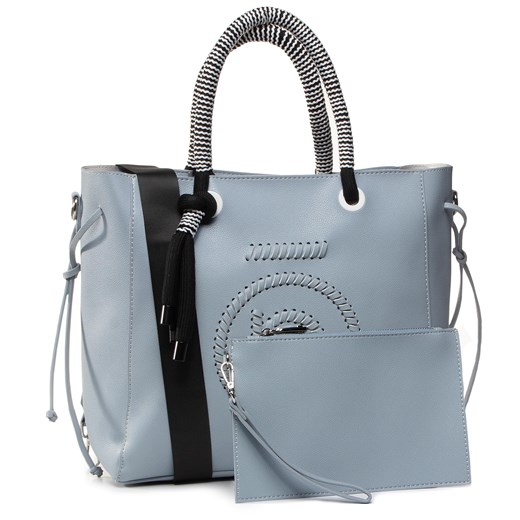 Shopper bag niebieska elegancka matowa 