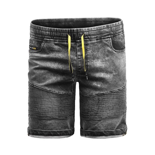Spodenki męskie HY653 - szary jeans Risardi  XXL okazja  
