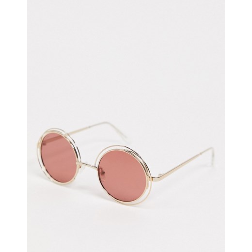 Pilgrim – Marcella – Okrągłe okulary przeciwsłoneczne-Różowy