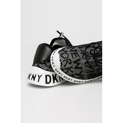Buty sportowe damskie DKNY sneakersy sznurowane w nadruki na wiosnę 