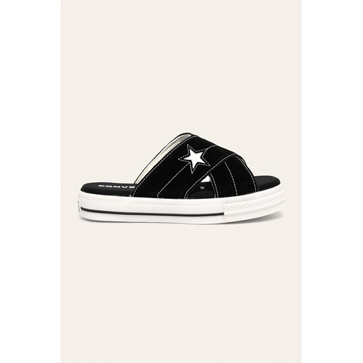 Klapki damskie Converse na platformie czarne 