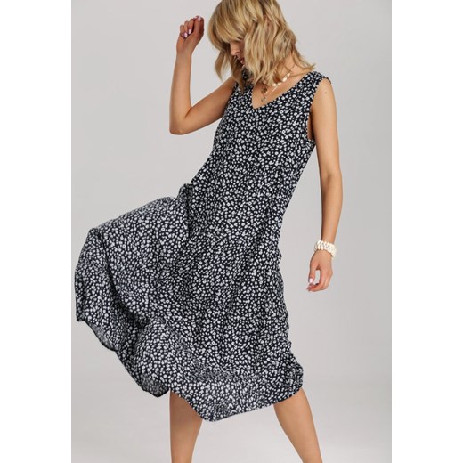 Sukienka Renee midi w abstrakcyjnym wzorze na spacer 