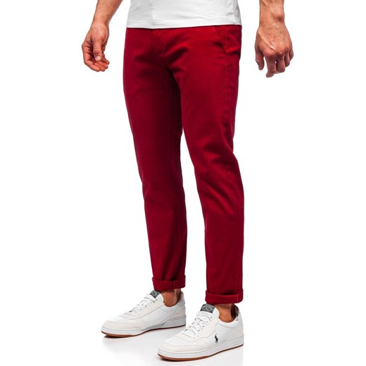 Czerwone spodnie męskie Denley 