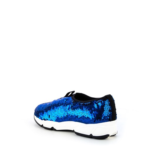 Niebieskie buty typu sneakers z cekinami