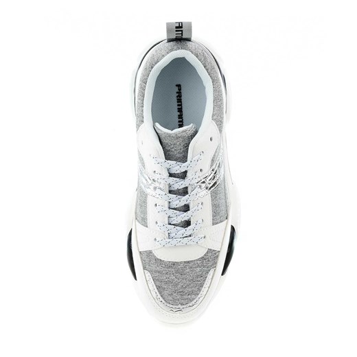Szaro-srebrne sznurowane sneakersy SALTINO