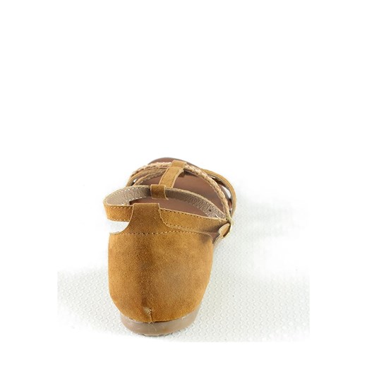 Skórzane sandały "Kelly" w kolorze jasnobrązowo-złotym  Manoukian Shoes 40 promocyjna cena Limango Polska 