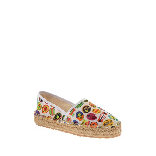 Espadryle damskie Love Moschino bez zapięcia z tkaniny 