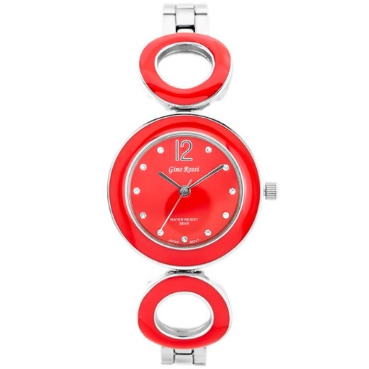 Zegarek czerwony Gino Rossi analogowy 