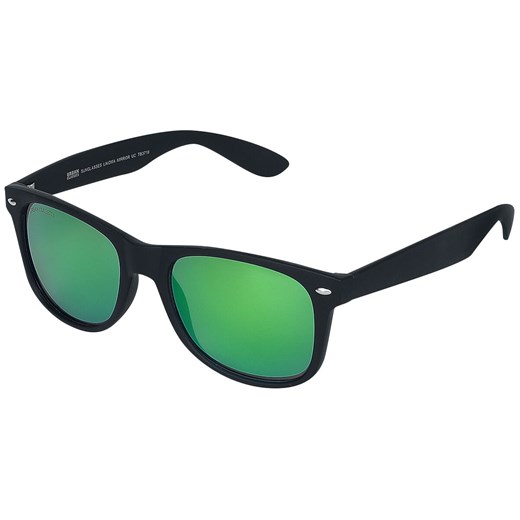 Urban Classics - Likoma Mirror - Okulary przeciwsłoneczne - czarny zielony   OneSize EMP