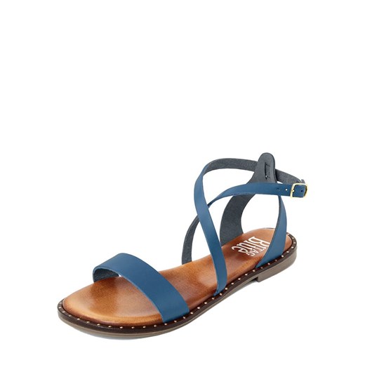 Skórzane sandały w kolorze niebieskim