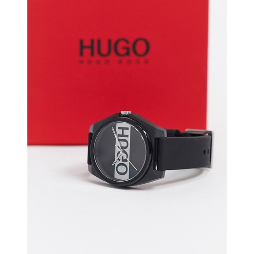 Hugo Boss #play – Zegarek z logo na tarczy-Czarny